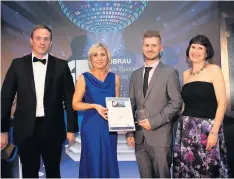  ??  ?? Business Student of the Year. From left: James Pucknell, Graham Paul Chartered Accountant­s; Sian Lloyd; Keiron Farr and Ruth Rowe, Bridgend College