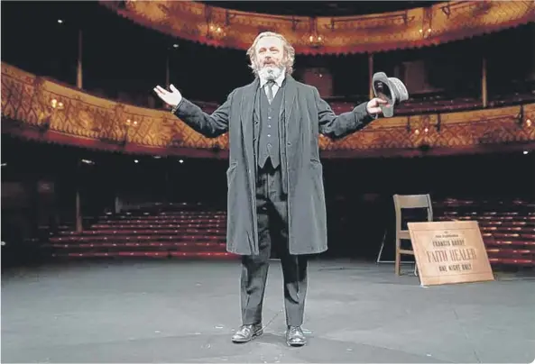  ??  ?? Michael Sheen starred in Faith Healer at The Old Vic (photo: Manuel Harlan)