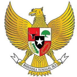  ??  ?? Indonesian emblem: The Garuda Pancasila bird and state shield