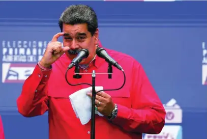  ?? REUTERS ?? Maduro comparece ante los medios en una rueda de prensa el 6 de agosto