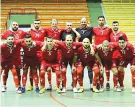  ??  ?? The Futsal national squad Photo: Joe Borg