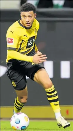  ?? ?? Sancho, durante un partido del Dortmund.