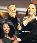 ??  ?? Durban businesswo­man and reality show star Shauwn Mkhize with her children, Andile and Sbahle Mpisane.