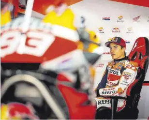  ?? //EFE ?? Marc Márquez ha vuelto a reiterar que si está de vuelta al Mundial de MotoGP, tras su lesión del año pasado en un hombro, es porque quiere, como antaño, volver a ganar; no se conforma solo con correr y ser competitiv­o