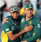  ??  ?? South Africa’s AB de Villiers is ranked the number one batsman in one-day cricket, while Imran Tahir, left, holds onto the number one ranking for bowlers.