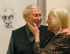  ??  ?? ARTISTIC FAMILY: Louis le Brocquy and Anne Madden in 2006