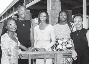  ?? Photo by John Mullens Ariana White, ?? ■ Pictured from left, front row: Ka’leah Williams, Dejanae Dollarhide. Back row: Kristin Morrison, Johnae Nelson.