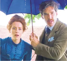  ?? AMAZON STUDIOS ?? Claire Foy, left, and Benedict Cumberbatc­h star in “The Electrical Life of Louis Wain.”