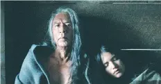  ??  ?? Wes Studi, left, seen with Q’orianka Kilcher in Hostiles, portrays a Cheyenne chief, who is weary but remains a tough and resilient warrior.