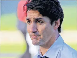  ?? REUTERS/JOHN MORRIS ?? Prime Minister Justin Trudeau campaigns for the upcoming election in Fredericto­n, New Brunswick, Sept. 18.