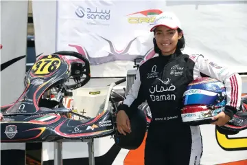  ??  ?? Amna Al-Qubaisi wants to follow in the footsteps of her father, Khaled Al-Qubaisi, and drive her way to the top of motorsport. She will compete in Formula 4 next year. (Photo Courtesy of Amna Al-Qubaisi)