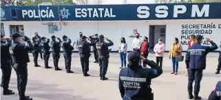  ?? CORTESÍA POLICÍA ESCOBEDO. ?? Encabezó Guadalupe Piña, evaluación de desempeño de elementos de la SSPYTM de Pedro Escobedo. Foto: