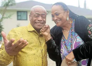  ?? Picture: MICHAEL PINYANA ?? EMOTIONAL REUNION: Dr Khalilah Ali is greeted by Prince Zolile Burns-Ncamashe on her arrival in the Eastern Cape