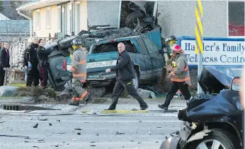  ?? GORD WALDNER/FILES ?? The driver charged in connection with this deadly 2014 crash recently pleaded guilty to breaching a statutory release condition.