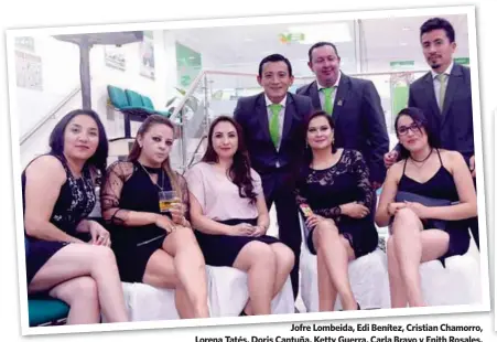  ??  ?? Jofre Lombeida, Edi Benítez, Cristian Chamorro, Lorena Tatés, Doris Cantuña, Ketty Guerra, Carla Bravo y Enith Rosales.