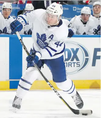  ?? JOEL AUERBACH/GETTY IMAGES ?? Morgan Rielly of the Toronto Maple Leafs.