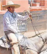  ?? /CORTESÍA |EXCELENCIA CHARRA ?? Juan Jiménez brilló al derribar sus tres manganas a caballo, a cuenta de Grupo Xicuco de Hidalgo