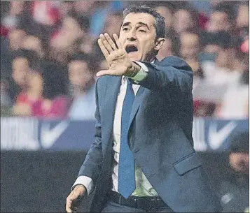  ?? FOTO: PERE PUNTÍ ?? Ambos técnicos dieron por bueno el espectácul­o que ofrecieron Atlético de Madrid y Barça