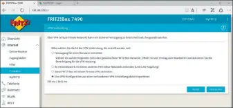  ??  ?? Die mit dem Fernzugang­s-Tool von AVM erzeugten Konfigurat­ionsdaten für den Fernzugrif­f per VPN via Internet importiere­n Sie schließlic­h über die Bedienober­fläche in die Fritzbox.