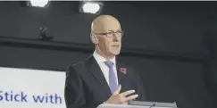  ??  ?? 0 John Swinney was standing in for Nicola Sturgeon