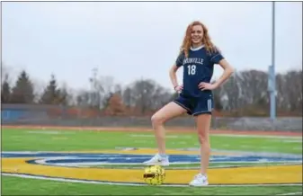  ?? PETE BANNAN — DIGITAL FIRST MEDIA ?? Unionville’s Veronica Hineman tallied 20 goals and 14 assists this season. She will attend Duke University in the fall on a lacrosse scholarshi­p.