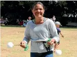  ??  ?? Kyana Enoka, 10, was swinging her poi as the band played at Paepae in the Park.