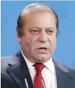  ?? Foto: dpa/Wolfgang Kumm ?? Nawaz Sharif trat als Pakistans Premiermin­ister zurück.
