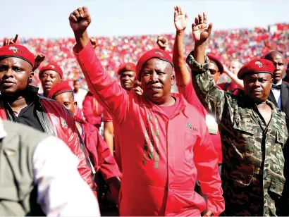  ?? /Gallo Images ?? EFF leader Julius Malema seems at times to be omnipresen­t, and that could be problemati­c for a post-malema era.