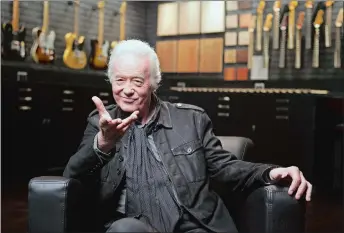  ?? REBECCA CABAGE/INVISION/AP ?? Jimmy Page posing for a portrait at the Fender Factory in Corona, Calif.