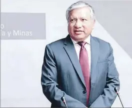  ?? EE ?? Víctor Murillo, viceminist­ro de Hidrocarbu­ros de Perú.