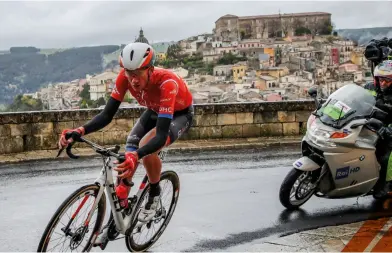  ??  ?? McNulty won his first pro race and GC title at the Giro di Sicilia this May
