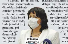 ??  ?? Dr Marija Zdravković