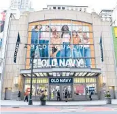  ?? NOAM GALAI/GETTY ?? A view of the exterior and billboard as Old Navy launches BODEQUALIT­Y on Wednesday at Old Navy in New York City.