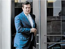  ?? PABLO MARTINEZ MONSIVAIS/AP 2018 ?? Paul Manafort, jailed since June 2018, did not meet prison bureau qualificat­ions for potential release amid the virus.