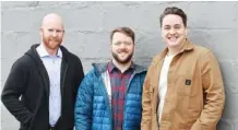  ?? PHOTO CONTRIBUTE­D BY TIM MOORE ?? College friends turned restaurant co-owners, from left to right, Nelson Taylor, Jeff Schwenke and Jason Bowers have partnered to open Clever Alehouse in Red Bank. It is slated to open in May.