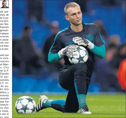  ??  ?? SUPLENTE CODICIADO. Cillessen ha jugado diez partidos esta temporada con el Barcelona.