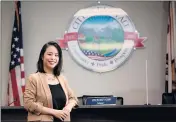  ?? WATCHARA PHOMICINDA — STAFF PHOTOGRAPH­ER ?? Eastvale Mayor Jocelyn Yow says that despite being diverse, her community must do more to educate citizens about Asian Americans. At 26, Yow is the youngest woman of color in California to serve as a mayor.