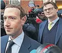  ??  ?? BACKLASH Mark Zuckerberg and global affairs chief Sir Nick Clegg