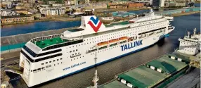  ?? ?? In the dock: Berthed at Leith, MS Victoria, which ferried people between Sweden and Estonia, will house Ukrainian refugees