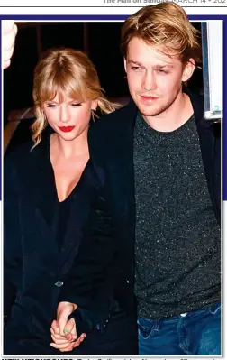  ??  ?? NEW NEIGHBOURS: Taylor Swift and Joe Alwyn share £7m mansion