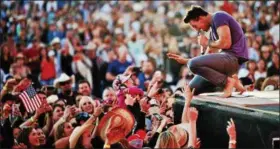  ?? SUBMITTED PHOTO ?? Citadel Federal Credit Union has just been named title sponsor for the Citadel Country Spirit USA music festival which comes to Chester County in August. Shown here, country star Jake Owen performs during the 2017 County summer music festival in...