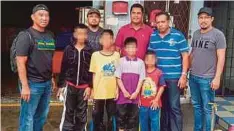  ??  ?? ANGGOTA D9 SPU mengesan empat kanak-kanak yang melarikan diri dari Rumah Perlindung­an Kanak-Kanak Taman Bakti.