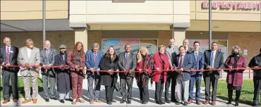  ?? ?? Montgomery County and state officials cut the ribbon for the new Employment Opportunit­y Center in October.