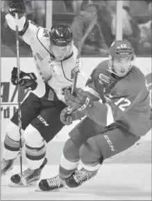  ?? TERRY WILSON, OHL IMAGES ?? Boris Katchouk (12) of Waterloo leads a Sault Ste. Marie Greyhounds squad expected to challenge for the OHL’s Western Conference crown.