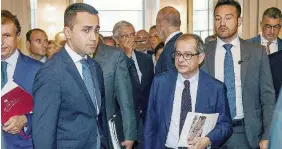  ?? Ansa ?? Crescita e rigoreDi Maio, ministro del Lavoro e dello Sviluppo economico, con Giovanni Tria, del Tesoro