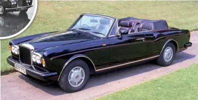  ??  ?? Mulliner Park Ward developed a two- door Shadow Drophead Coupé in 1967. It was renamed the Corniche in 1971 and, with a Bentley- badged Continenta­l from 1984 (pictured), lasted until 1995.