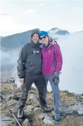  ?? ?? Fiona Russell and her husband Gordon on Buachaille Etive Beag in 2010