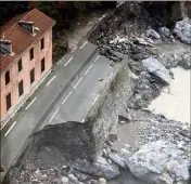  ?? (Photo Éric Ottino) ?? Le coût de la reconstruc­tion des routes (ici dans la Roya) s’annonce faramineux.