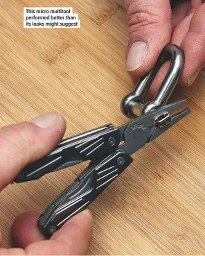  ??  ?? This micro multitool performed better than its looks might suggest