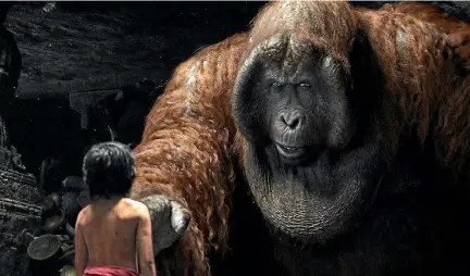 ?? WETA DIGITAL ?? There were two main sources of inspiratio­n for King Louie - Christophe­r Walken, and a giant ape species that became extinct thousands of years ago.